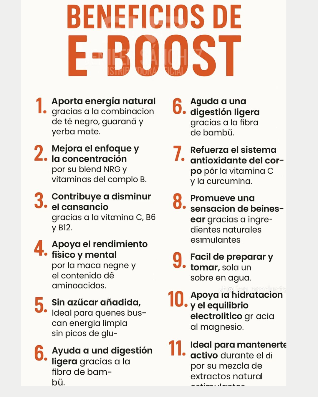 Eboost Energizante Fwp En Polvo Doypack - Mandarina