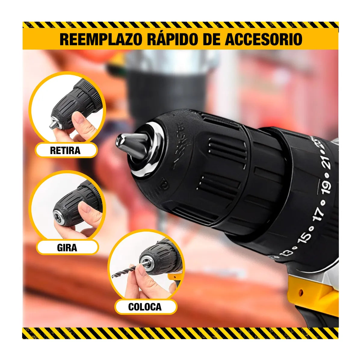 Taladro Percutor Inalámbrico LANTUN PRO FORCE 🔥