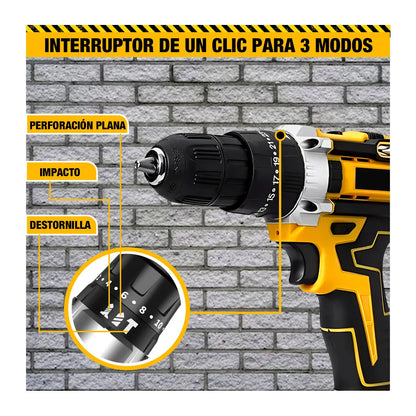 Taladro Percutor Inalámbrico LANTUN PRO FORCE 🔥